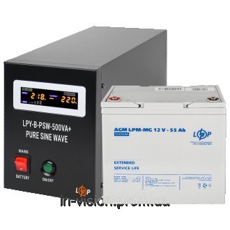 Комплект ИБП Logicpower LPY-B-PSW-500VA+(350Вт) 5A/10A с правильной синусоидой 1. . фото 2
