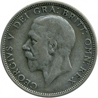 Великобритания › Король Георг V 2 шиллинга (флорин), 1927-1935 серебро №709. . фото 2