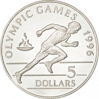 Ниуэ › Королева Елизавета II 5 долларов, 1992 XXVI летние Олимпийские Игры, Атла. . фото 2