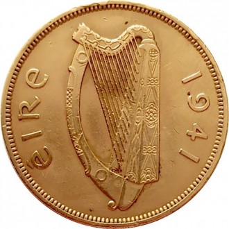 Ірландія - Ирландия › Республика Ирландия (Éire) 1 пенни, 1940-1968 №1457. . фото 3