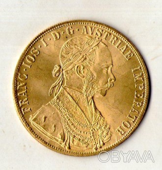 Австрія 4 дукати 1874 рік США Франц Іосиф 1 муляж золотої монети №027. . фото 1
