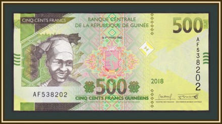 Гвінея - Гвинея 500 франков 2018 (2019) UNC №759. . фото 2