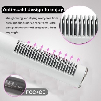 Технология быстрого нагрева PTC: щетка для выпрямления волос с керамическим покр. . фото 5