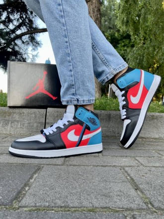 
 
 Кроссовки Nike Air Jordan 1 (красно-синие)
41 (26 см)	
42 (26.5 см)	
43 (27.. . фото 2