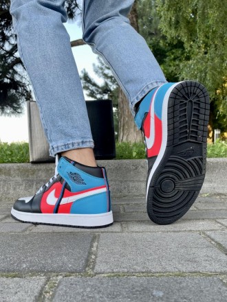 
 
 Кроссовки Nike Air Jordan 1 (красно-синие)
41 (26 см)	
42 (26.5 см)	
43 (27.. . фото 8