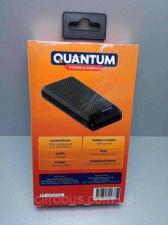 Універсальний мобільний акумулятор Quantum QM-PB1020 - це портативний зарядний п. . фото 3