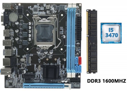 Мат. плата LGA 1155 B75 (НОВИЙ)
Core i5-3470 (4 ядра 3.20 GHz-3.60 GHz)
DDR3 =. . фото 2