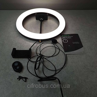 RZTK Light Pro Black (кільцева led лампа 26 см 10 Вт/штатив 1.67 м/мікрофон)
Вни. . фото 7