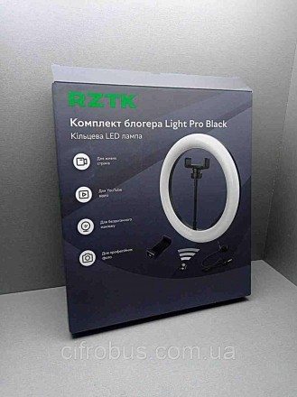 RZTK Light Pro Black (кільцева led лампа 26 см 10 Вт/штатив 1.67 м/мікрофон)
Вни. . фото 2