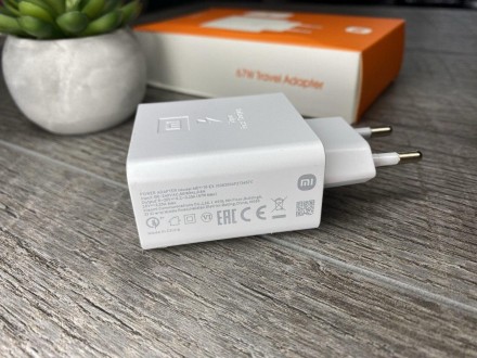 Блок питания для Xiaomi Mi Power Adapter 67Вт USB-C для быстрой зарядки
 
Характ. . фото 3