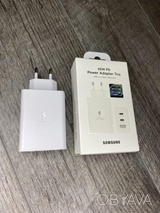 Адаптер Trio 65W для Samsung быстрая зарядка (EP-T6530NBEGWW)
Характеристики:
	Ц. . фото 1