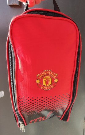 Футбольная, спортивная сумочка FC Manchester United, для формы и обуви, 33х17х12. . фото 3