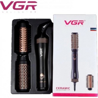 Фен-щетка для укладки волос VGR V-559 подходит для формирования графичных локоно. . фото 6