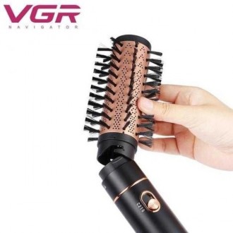 Фен-щетка для укладки волос VGR V-559 подходит для формирования графичных локоно. . фото 4