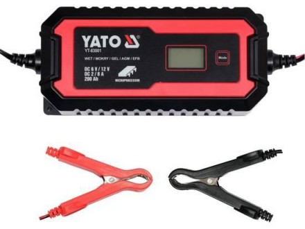 Зарядний прилад мережевий з LCD дисплеєм 230В YATO до акумуляторів 6V-2А 12V-8А, макс. 240 AГод. Тернопіль. фото 1 Зарядний прилад мережевий з LCD дисплеєм 230В YATO до акумуляторів 6V-2А 12V-8А, макс. 240 AГод. Тернопіль. фото 1