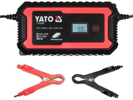 Зарядний прилад мережевий з LCD дисплеєм 230В YATO до акумуляторів 6V-2А 12V-10А, макс. 240AГод. Тернопіль. фото 1 Зарядний прилад мережевий з LCD дисплеєм 230В YATO до акумуляторів 6V-2А 12V-10А, макс. 240AГод. Тернопіль. фото 1