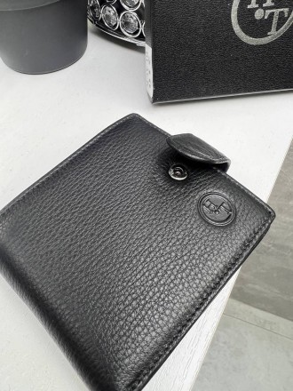 Класичний чоловічий шкиряний гаманець портмоне на кнопці.
Відмінна якість шкіри. . фото 7