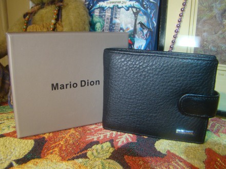 Фірмовий чоловічий гаманець з м'якої натуральної шкіри, перегородки для куп. . фото 3