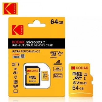 Micro SDXC карта памяти Kodak - UHS-L V30 A1 64 Gb Class 10
Качество этих карт . . фото 2