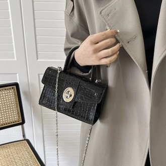 
Женская маленькая сумочка с одним отделением в стиле рептилии с одной ручкой и . . фото 5