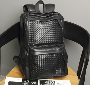 Мужской городской рюкзак качественный ранец плетеный черный
Характеристики:
Мате. . фото 2