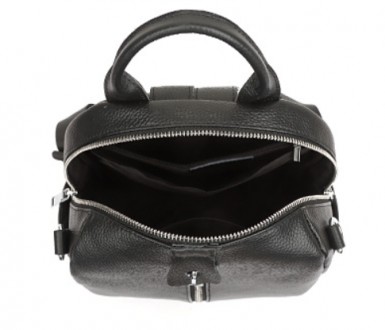 Женский кожаный городской рюкзак прогулочный рюкзачок из натуральной кожи черный. . фото 5