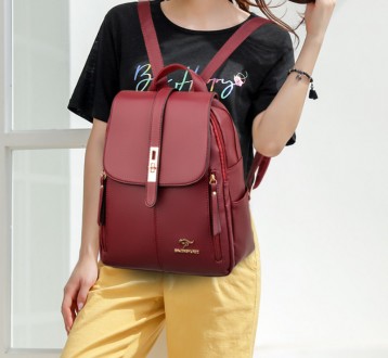 Качественный женский городской рюкзак прогулочный рюкзачок для девушек Кенгуру
 . . фото 6