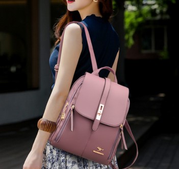 Качественный женский городской рюкзак прогулочный рюкзачок для девушек Кенгуру
 . . фото 6