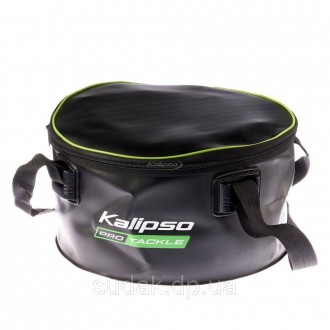 Ведро Kalipso EVA Bait bucket 35*17cm - раскладное ведро, предназначенное для за. . фото 5