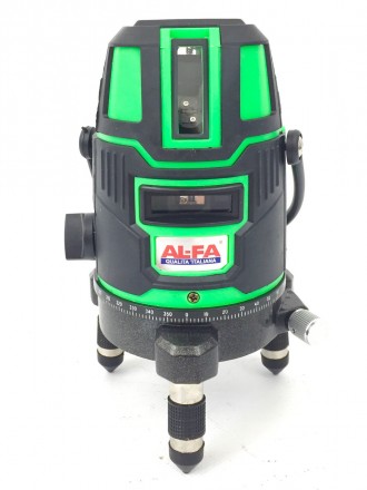 Лазерный нивелир на триноге ALFA зеленый луч, 50 метров.
Лазерный выравниватель . . фото 4