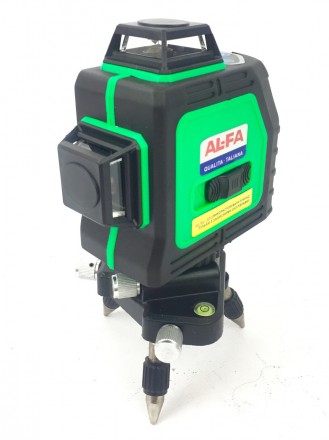 Профессиональный лазерный 3D нивелир на триноге ALFA зеленый и очень яркий тонки. . фото 5
