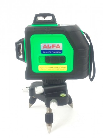Профессиональный лазерный 3D нивелир на триноге ALFA зеленый и очень яркий тонки. . фото 8