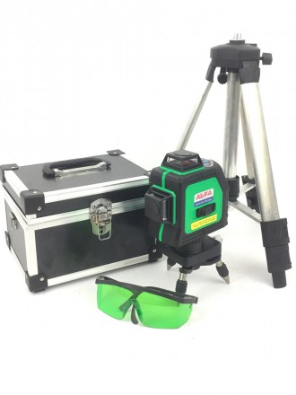 Профессиональный лазерный 3D нивелир на триноге ALFA зеленый и очень яркий тонки. . фото 2