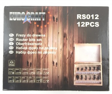 Комплект фрез по дереву 12 шт. Euro Craft RS012 – це якісні насадки на ручний ел. . фото 3