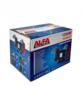 Наждак ALFA ALBG15 предназначен для шлифовки и очистки металла. Мощности 1200 ва. . фото 4