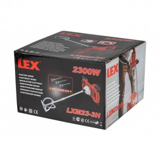 Миксер строительный LEX LXM23-3H инструмент предназначенный для размешивания стр. . фото 6