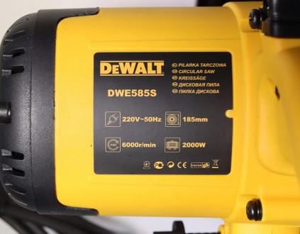 Пила дисковая DeWALT DWE585S используется для продольного, поперечного и прямого. . фото 6