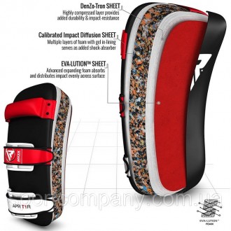 Пади для тайського боксу RDX Red (1шт) Дизайн та пошиття забезпечує комфортну по. . фото 3