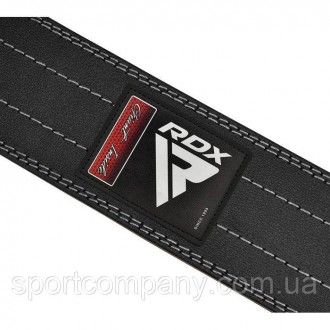  Пояс для важкої атлетики RDX Leather Black/White Виготовлений із 100% натуральн. . фото 4