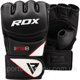 Перчатки для ММА RDX Rex Leather Black размер М с гелевой подушкой для защиты за. . фото 12