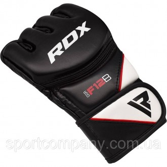 Перчатки для ММА RDX Rex Leather Black размер М с гелевой подушкой для защиты за. . фото 15