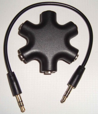 Аудио-хаб AUX Splitter 3.5 мм на 6 разъемов
3.5mm Audio Splitter Jack 5 Way AUX. . фото 3