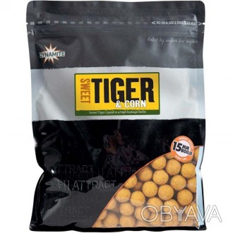 Бойлы для рыбалки Dynamite Baits Sweet Tiger & Corn – 15mm Boilie 1kg - DY1005По. . фото 1