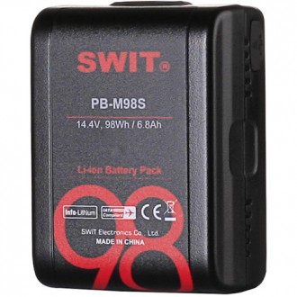 
Акумулятор SWIT PB-M98S 14.4 V 98Wh Pocket with Battery D-Tap and USB Output (V. . фото 2