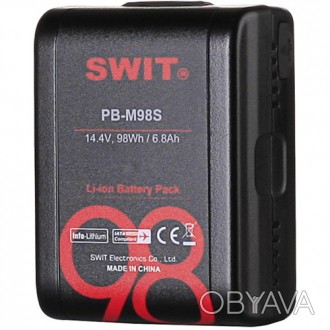 
Акумулятор SWIT PB-M98S 14.4 V 98Wh Pocket with Battery D-Tap and USB Output (V. . фото 1