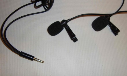 Петличный микрофон двойной MicroPhone 3.5mm jack с зажимом Черный - 6 метр.
- э. . фото 3