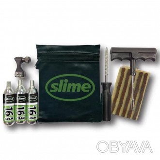
	Ремкомплект для безкамерних покришок Slime Tyre Repair Kit, Tools, plugs CO2 
. . фото 1
