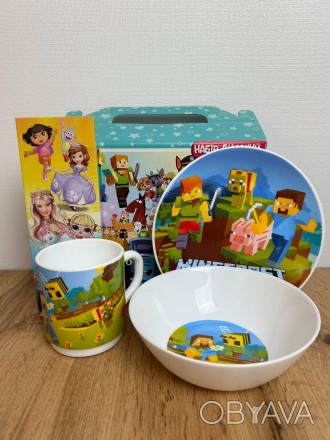 Набор детской посуды с любимыми героями превратит вашу трапезу в увлекательную и. . фото 1