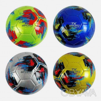 ![CDATA[М"яч футбольний розмір №5 4 кольори, матеріал EVA Laser, 300-310 грам, г. . фото 1
