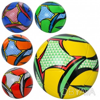 ![CDATA[М"яч футбольний розмір 5, ПВХ, 280-300г, 5кольорів, в п/е /30/ Работаем . . фото 1